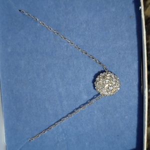 Rhinestone ball necklace